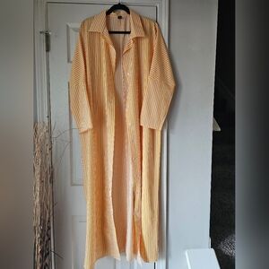 Orange And White Stripe Maxi Dress